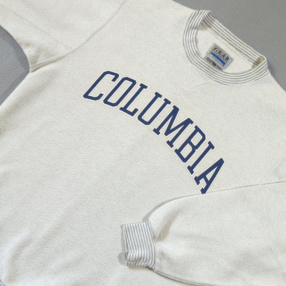 Gear For Sports Columbia Inside Out Sweatshirt Mens XL White Vintage Made in USA